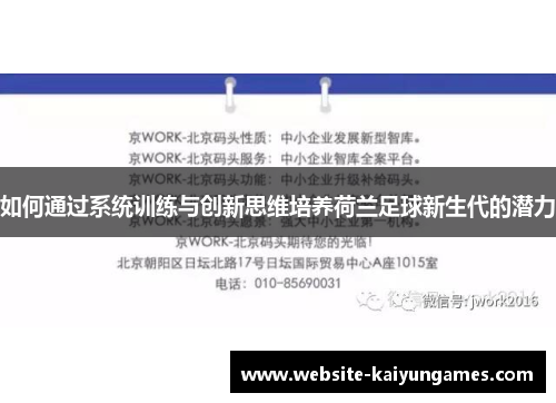 如何通过系统训练与创新思维培养荷兰足球新生代的潜力